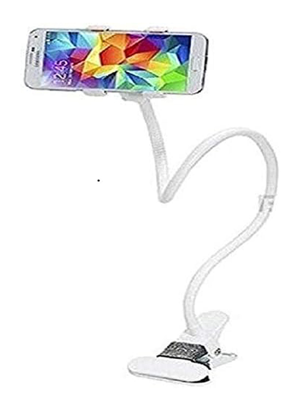 Universal 360 Degree Rotating Car Desktop Bed Lazy Bracket Stand Mount Mobile Holder, White