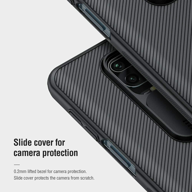 Nillkin Xiaomi Redmi Note 9S/9 Pro Camshield Sliding Camera Protective Stylish and Slim Plastic Mobile Phone Case Cover, Black