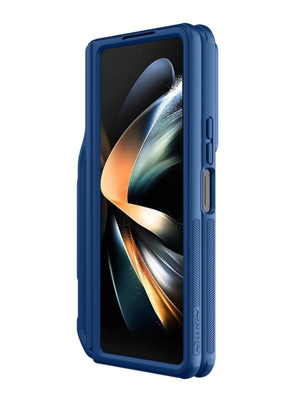 Nillkin Samsung Galaxy Z Fold 5 Camshield Pro Slim S Pen Thin and Slim Metal Kickstand & Wireless Charging Mobile Phone Case Cover for Case with Slide Camera Cover, Blue