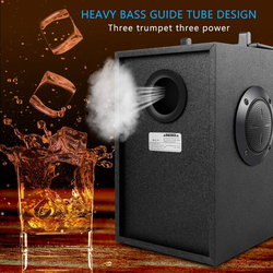 Bluetooth Portable Wireless Speaker with Subwoofer Heavy Bass, Black