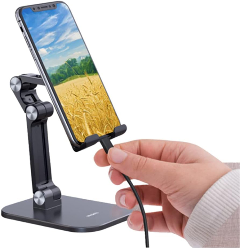 Yesido Universal Mobile Phone and 7.9-Inch Tablet Double Folding Free Rotation Support Stand, C104, Black