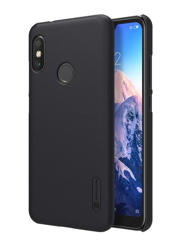 Nillkin Xiaomi Mi A2 Lite Super Frosted Shield Hard Case Anti-Fingerprint Protective Case Cover with Kickstand, Black