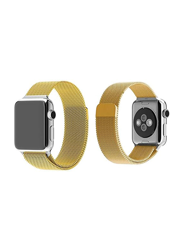 Magnetic Milanese Loop Stainless Steel Band For Apple iWatch 42mm, Gold