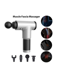 Electric Hand-Held Deep Muscle Massage Gun with 4 Massager Heads, Black