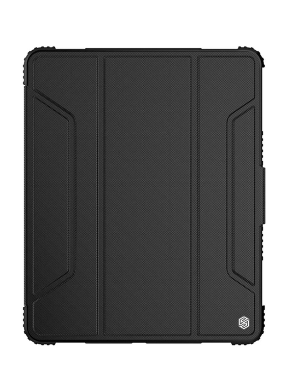 Nillkin Apple iPad Pro 12.9 (2020) PU Smart Protective Tablet Flip Case Cover with Apple Pencil Holder, Black