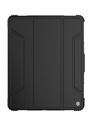 Nillkin Apple iPad Pro 12.9 (2020) PU Smart Protective Tablet Flip Case Cover with Apple Pencil Holder, Black