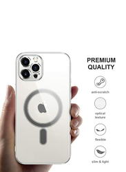 Apple iPhone 12 Pro Max Supports Magnetic Wireless Charging Shock Resistant & Anti Scratch Mobile Phone Case Cover, Clear