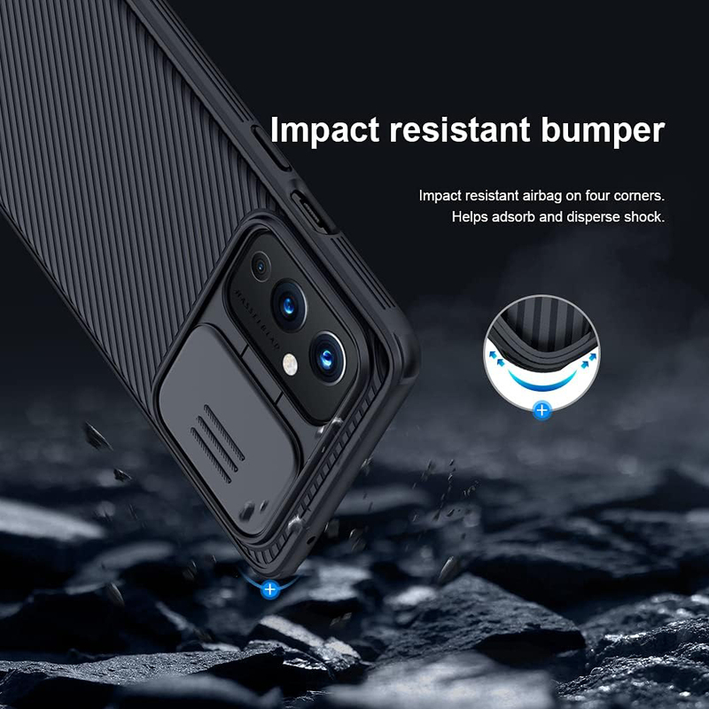 OnePlus 9 Camera Cover Slim Fit Thin Protective Shockproof Polycarbonate Mobile Phone Case Cover, Black