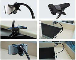 Universal Desktop Bed Lazy Bracket Mobile Stand Car Holder, Black