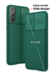 Nillkin Samsung Galaxy S21 Plus 6.7 Inch CamShield Pro Slider Camera Close & Open Double Layered Protection TPU + PC Case Cover, Dark Green