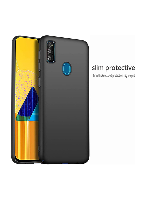 Samsung Galaxy M30s Slim Protective Shock/Scratch/Slip/Marks/Ultra Thin/Matte Finish Durable PC Hard Mobile Phone Case Cover, Black