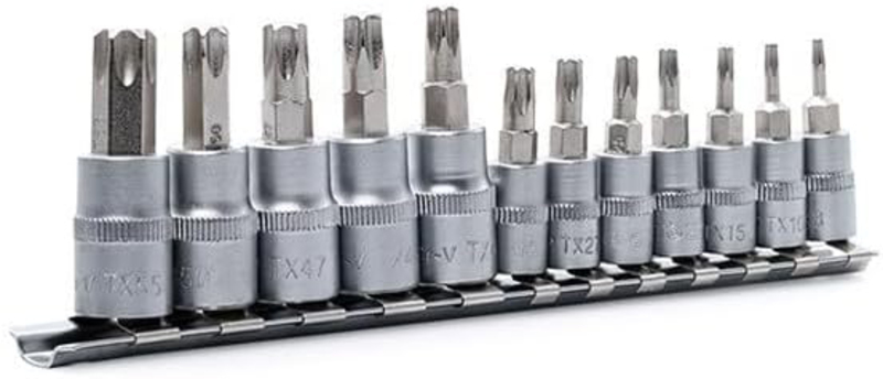 Yato 12-Piece C.V. Bit Sockets, YT-04331, Silver