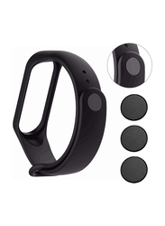 Metal Button Watch Strap Clasp for Xiaomi Mi Band 3, Black