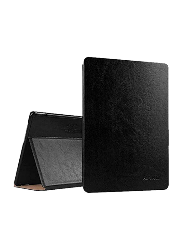 Kaku Samsung Galaxy Tab A 9.7 Inch SM-T550/T551/T555 Leather Cover Tablet Phone Flip Case Cover, Black