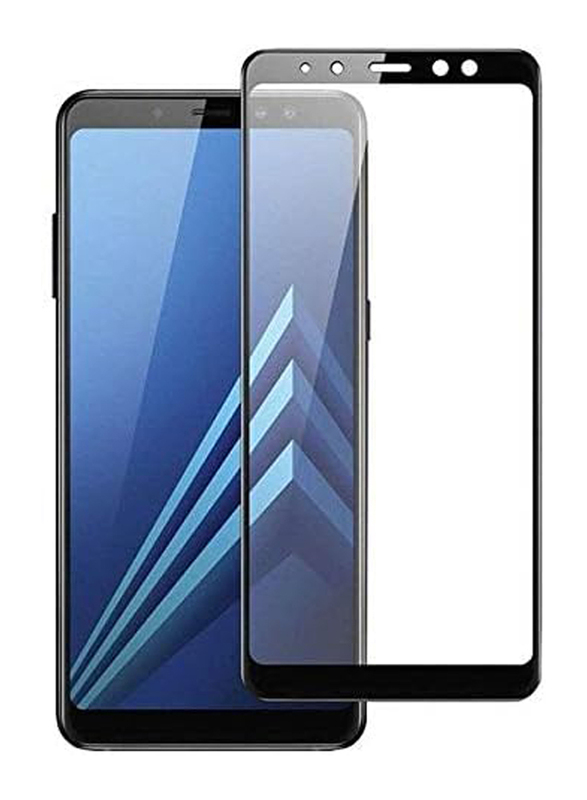 Samsung Galaxy J6 Plus Tempered Glass Screen Protector, Black/Clear