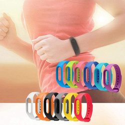 Veryfit TPE Flexible Colourful Gadget Replacement IP67 Band for Xiaomi Mi 2, 12 Pieces, Multicolour