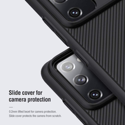 Nillkin Samsung Galaxy S20 FE CamShield Series Slim Stylish Protective Mobile Phone Case Cover with Slide Camera Cover, Black