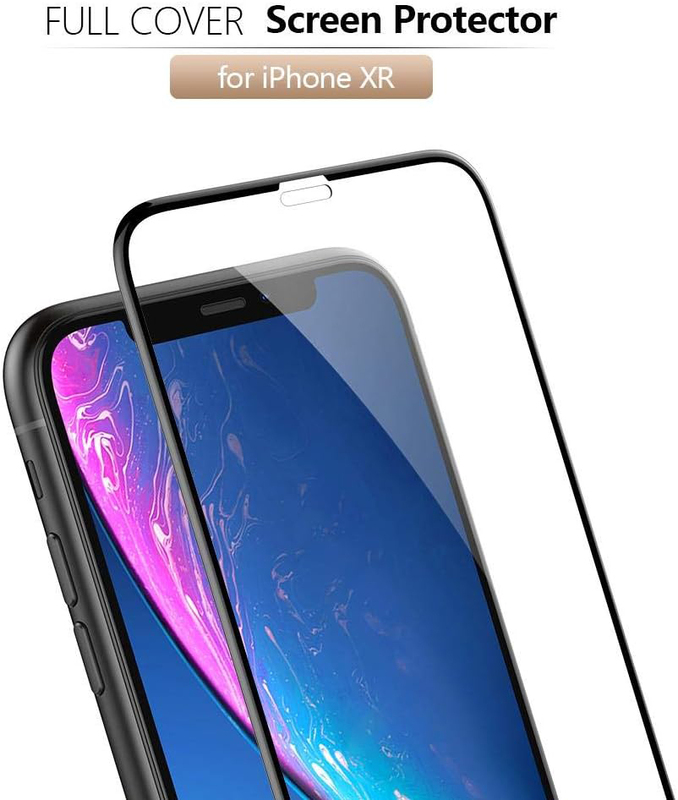 Apple iPhone XR 6.1 Inch 3D Tempered Glass Screen Protector, 2 Pieces, Clear