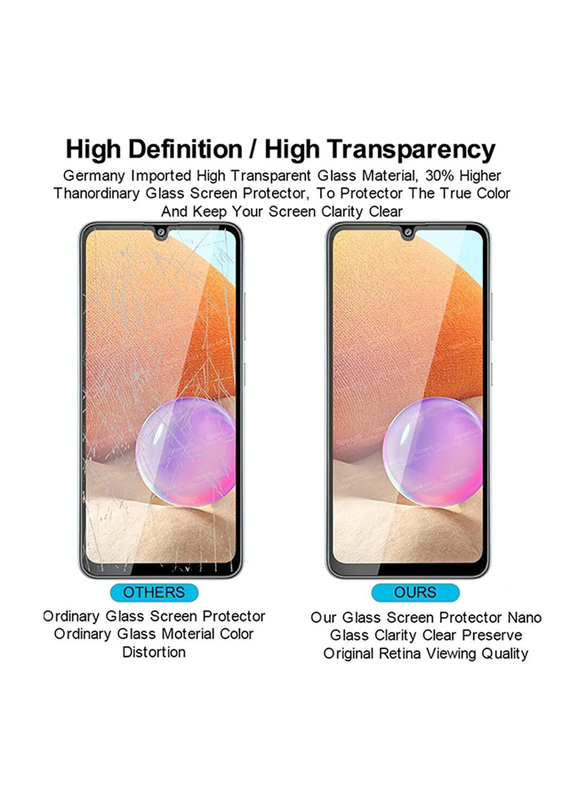 Nice.Store.UAE Samsung Galaxy A32 4g/A31 Edge-to-Edge Full Glue Screen Protector, Clear/Black