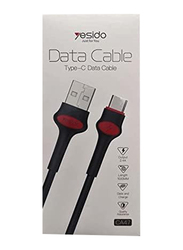 Yesido Plastic USB Type A to USB Type-C Data Cable, CA-47, Black