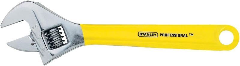 Stanley Adjustable Wrench, 97-797, Silver/Yellow