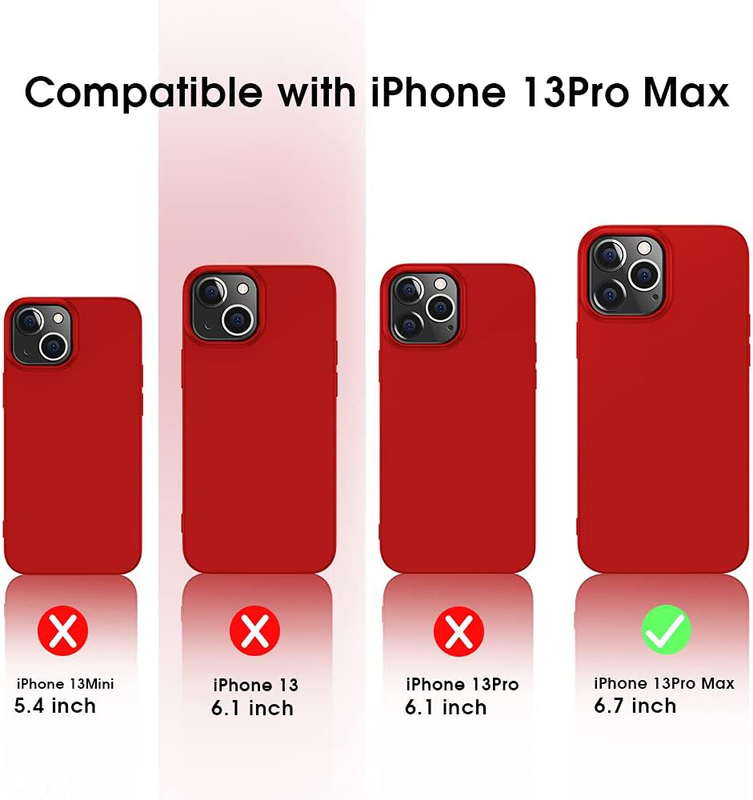 X-Level Apple iPhone 13 Pro Max 6.7-Inch 2021 Ultra-Thin Guardian Series Soft TPU Matte Finish Coating Mobile Phone Case Cover, Red