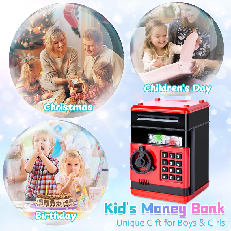 Refasy Bank Machine Real Piggy Bank with Code Electronic for Kids, Ages 5+