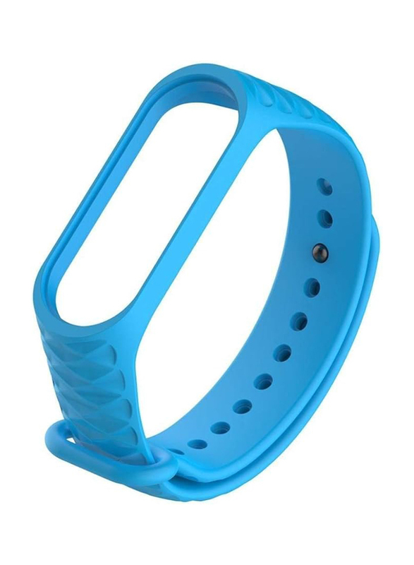 Fashion Sport Soft Silicone Replacement Wristband Wrist Strap For Xiaomi Mi Band 3, Blue