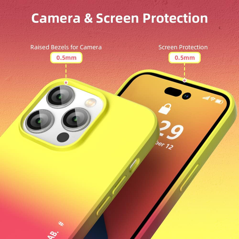 X-Level Apple iPhone 14 Pro Max Ultra-Thin Slim Shockproof Soft Gel Rubber Protective Light Back Mobile Phone Case Cover with Camera Protection Anti-Scratch Gradual Colour, Red