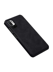 Nillkin Xiaomi Mi Note 10 5g Qin Series Premium Wallet Flip Ultra Thin Leather Mobile Phone Case Cover, Black