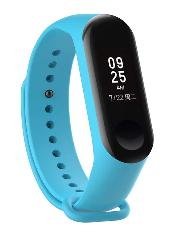 Premium Silicone Fitness Tracker Wrist Strap Band For Xiaomi Mi Band 3, Blue