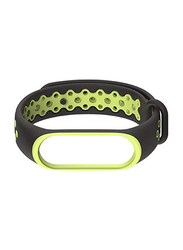 Soft TPU Bracelet Wristband Fashion Replacement Smart Band For Xiaomi Mi Band 3, Black/Green