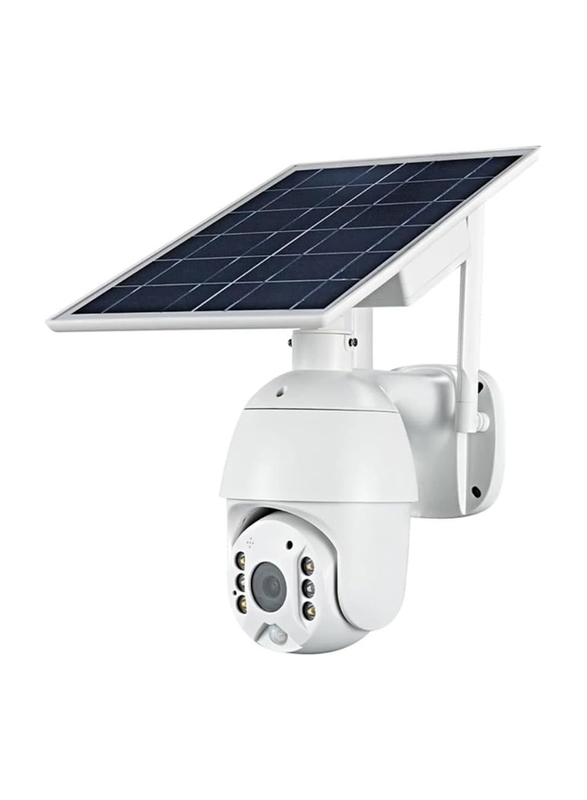 5MP Sim Card Solar PTZ Outdoor Camera, White