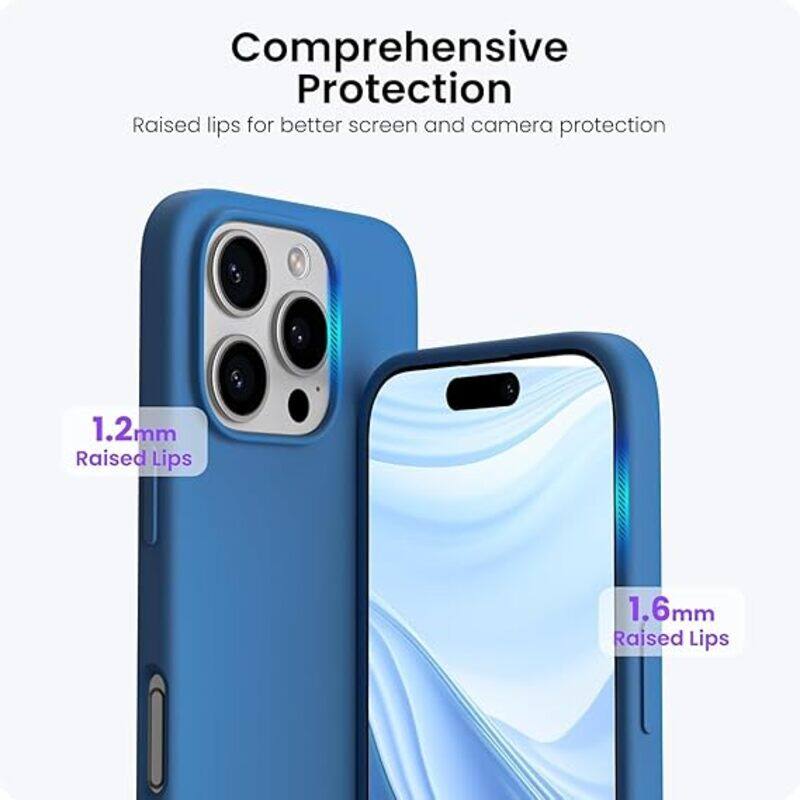 

Generic Liquid Silicone Case for iPhone 15 Pro 6.7-Inch, Silky Soft Touch Full-Body Protective Phone Case, Anti-Scratch Shockproof Cover with Microfiber Lini