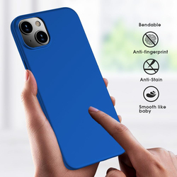 X-Level Apple iPhone 15 Plus 6.7-Inch 2023 Slim Fit Ultra-Thin Soft TPU Matte Finish Coating Guardian Series Back Cases Cover, Blue