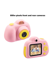 Kids 1080p Digital Compact Camera (TF Card Not Included), 8MP, Pink