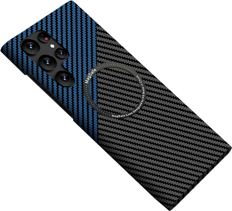 Samsung Galaxy S24 Ultra Made Thin Case Military Grade Drop Protection Mobile Phone Case Cover, Black/Blue