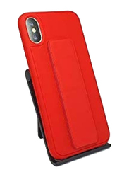 Apple iPhone X/XS Magnetic Foldable Strap Mobile Phone Case Cover, Red