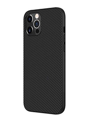 Nillkin Apple iPhone 12 Pro Max Synthetic Fiber Series Mobile Phone Case Cover, Black