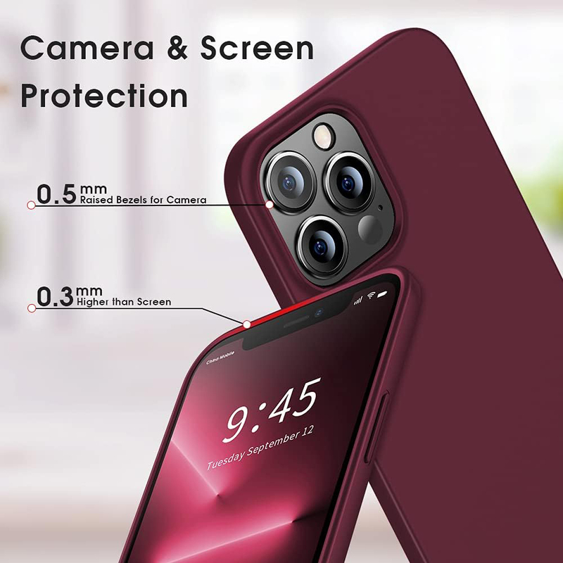 X-Level Apple iPhone 13 Pro 2021 Ultra-Thin Guardian Series Soft TPU Matte Finish Coating Mobile Phone Case Cover, Wine Red