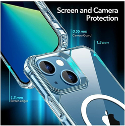 Apple iPhone 12 Pro Max Supports Magnetic Wireless Charging Shock Resistant & Anti Scratch Mobile Phone Case Cover, Clear