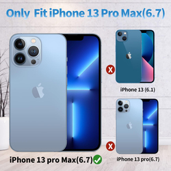 Apple iPhone 13 Pro Max Anti-Scratch Bubble Free Mobile Phone Tempered Glass Screen Protector with Tempered Glass Camera Lens Protector, 5 Pieces, Clear