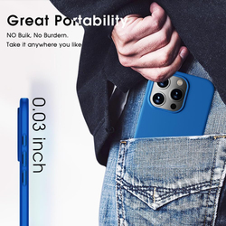 X-Level Apple iPhone 15 Pro Slim Fit Ultra-Thin Soft Lightweight Anti-Scratch Guardian Series Back Mobile Phone Case Cover Grip, Blue