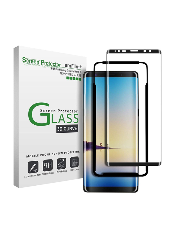 Samsung Galaxy Note 8 Full Coverage 4D Screen Protectors, Black