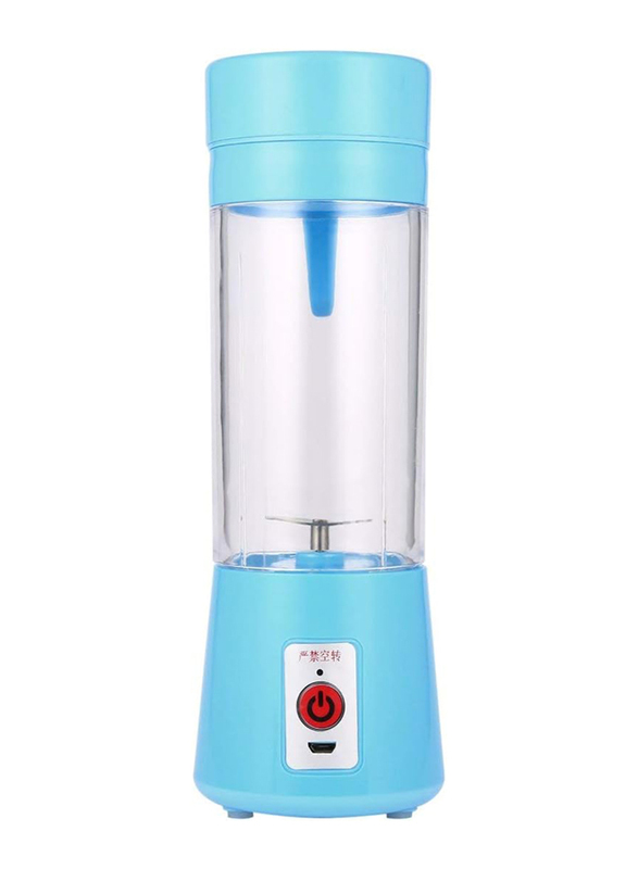 

Generic 380ml Portable USB Electric Handheld Fruit Juicer, Blue/Clear