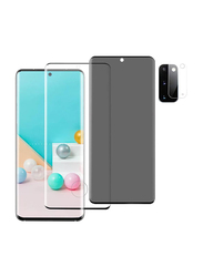 6.7-inch Samsung Galaxy S20 Plus/S20 Plus 5g HD + Privacy, Fingerprint, 3D Full Coverage 9H Hardness 2 x Tempered Glass Screen Protector + Lens Film, Clear