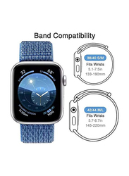 Breathable Soft Nylon Sport Replacement Wrist Strap Band for Apple Watch 42/44mm/38/40mm Series SE/6/5/4 /42/44mm, Black