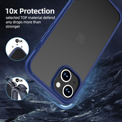 X-Level Apple iPhone 15 Plus 6.7-Inch 2023 Slim Fit Ultra-Thin Soft TPU Matte Finish Coating Guardian Series Cases Cover, Blue