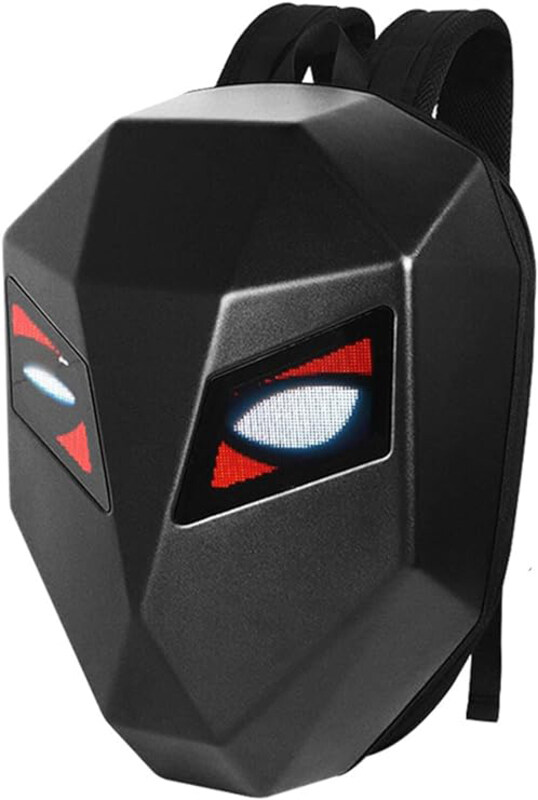 

Generic Smart LED Motorcycle Riding Backpack 3D Hard Shell Design Waterproof, Black