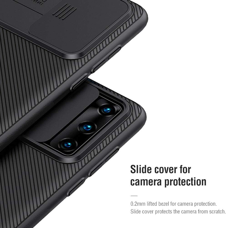 Nillkin Huawei P40 Pro Slide Camera Cover Soft Shockproof Protective Mobile Phone Case Cover, Black